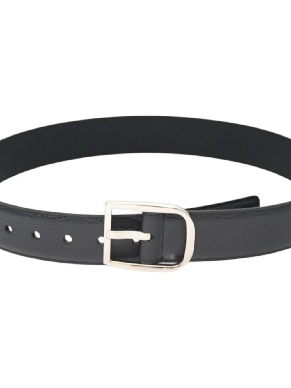 GUCCI Belt Leather Outlet 38.2" Navy Silver 449716 Auth 123067 - Picture 2 of 11